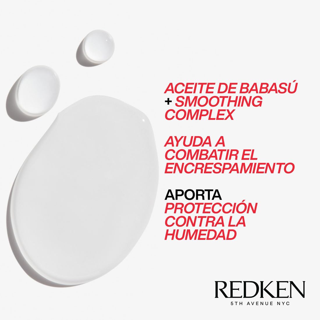 Redken, Aceite Sin Aclarado Antiencrespamiento, Para todo tipo de Cabello de Fino a Grueso, Para Clima Húmedo, Frizz Dismiss