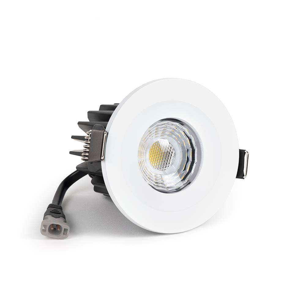 The Soho Lighting Company White LED Downlights, Fire Rated, Fixed, IP65, CCT Switch, High CRI, Dimmable