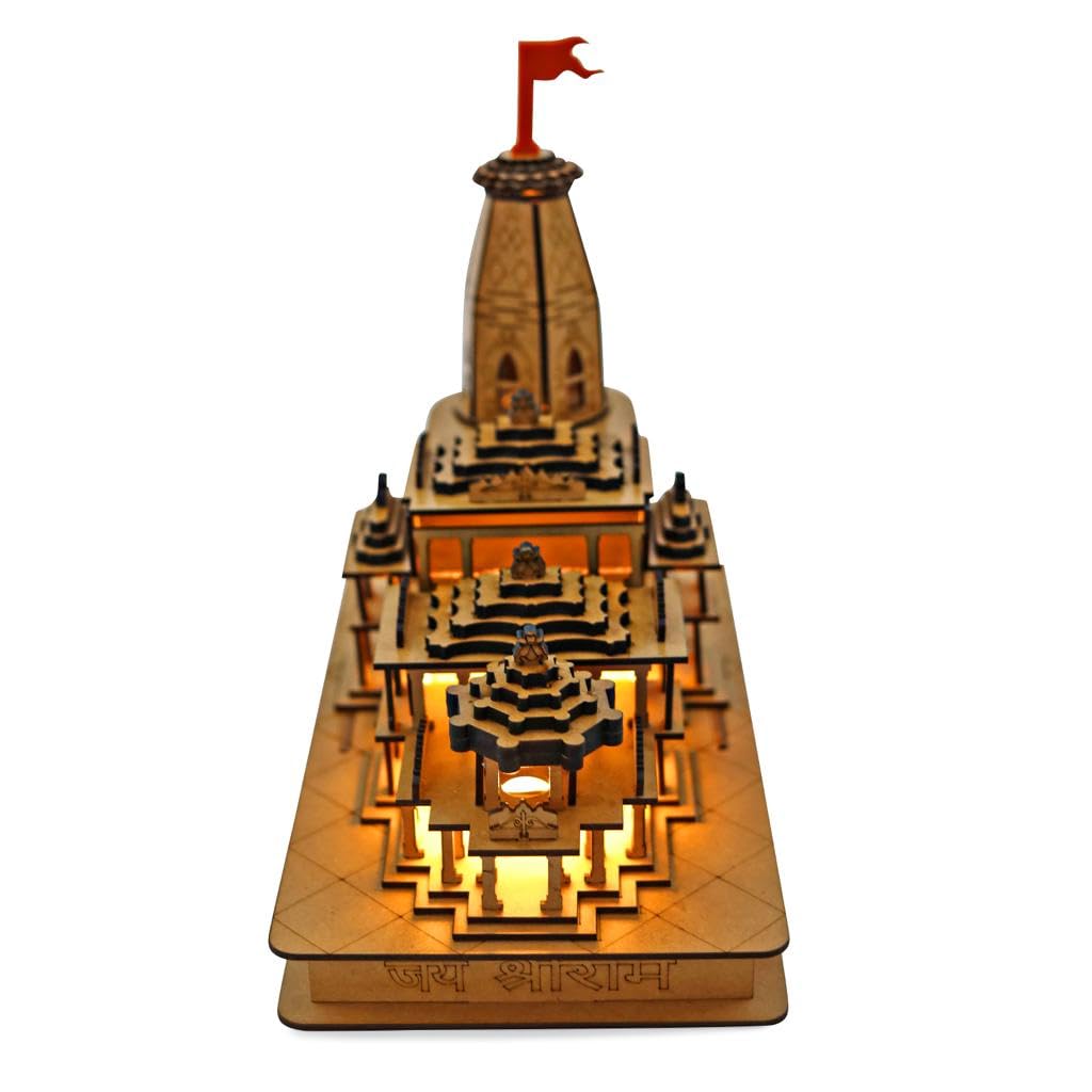 Ram Mandir Ayodhya 3D Model Authentic Design Ideal for Home Temple, Home Decor & Gifts (30x28x17 cm) with Light & Charger Adapter (B0CSPJ65QZ) Amazon Price History, Amazon Price Tracker