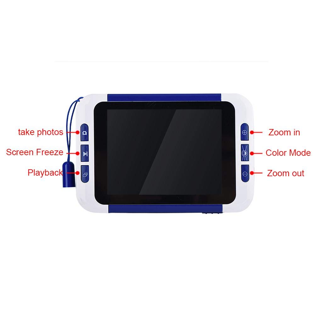 Diyeeni Portable Digital Video Magnifier, 2-32x Elektronische Lesehilfe Leselupen mit 3.5 Zoll TFT Display, 32GB TF Karte, Automatische Beleuchtungsanpassung, Sehhilfe Lesehilfe