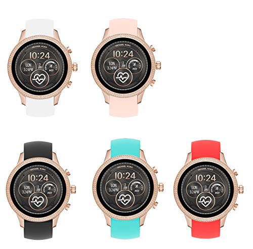 200Pcs Compatible for Michael Kors Runway Band, Blueshaw Sport Silicone Replacement Strap for Michael Kors Access Runway Smartwatch (5 )