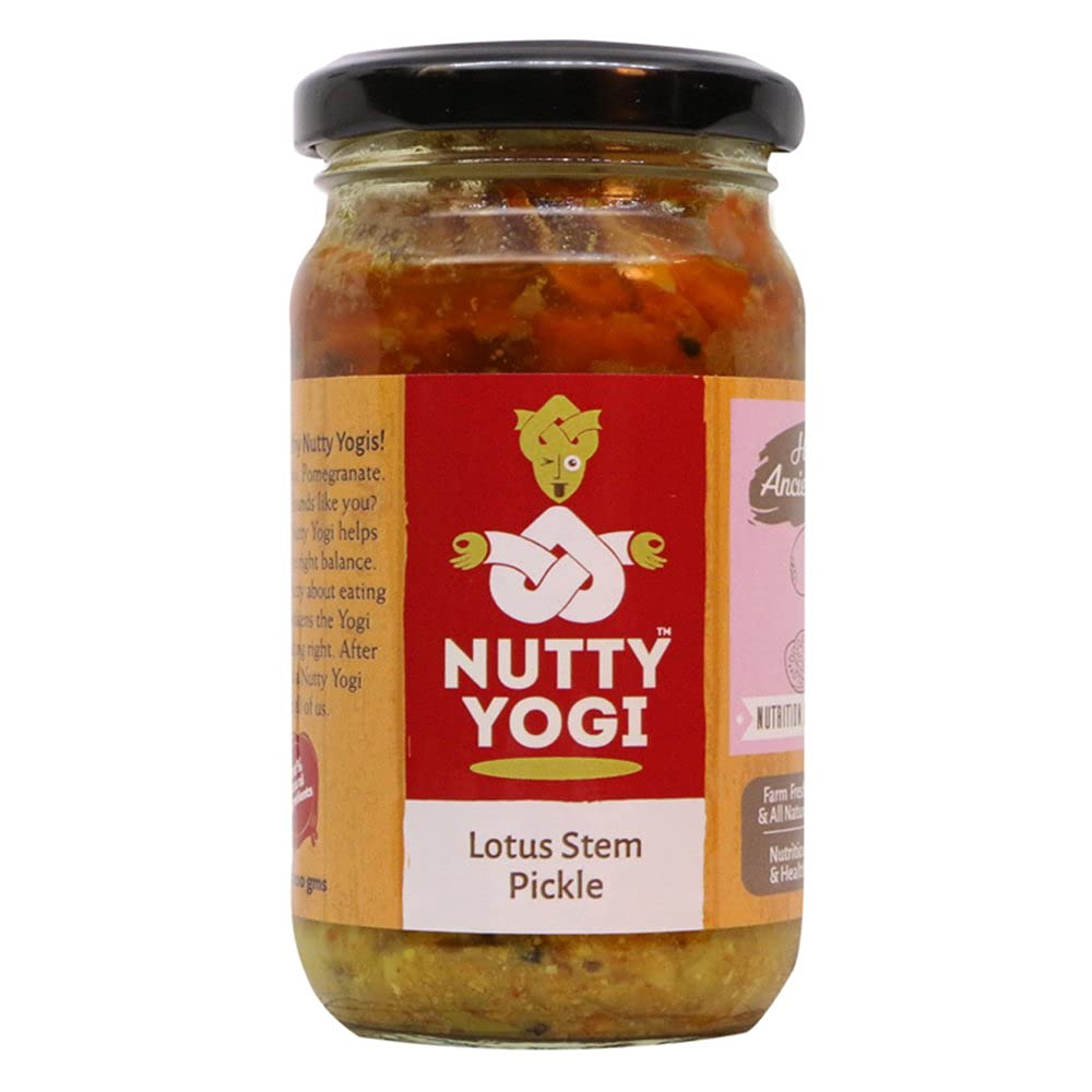 Nutty Yogi Nutritious & Healthy Lotus Stem Pickle (Kamal Kakdi) | Made with Cold Pressed Mustard Oil | Vintage Receipe | Zero Preservatives - 200 gm Pack of 2 (B09KH6RD6H) Amazon Price History, Amazon Price Tracker