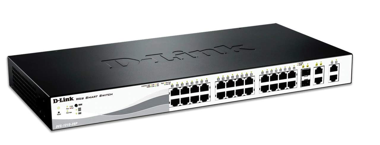 D-link 24-port Fast Ethernet Poe Smart Switch - 24 Ports - Manageable - 24 X Poe - 2 X Expansion Sl