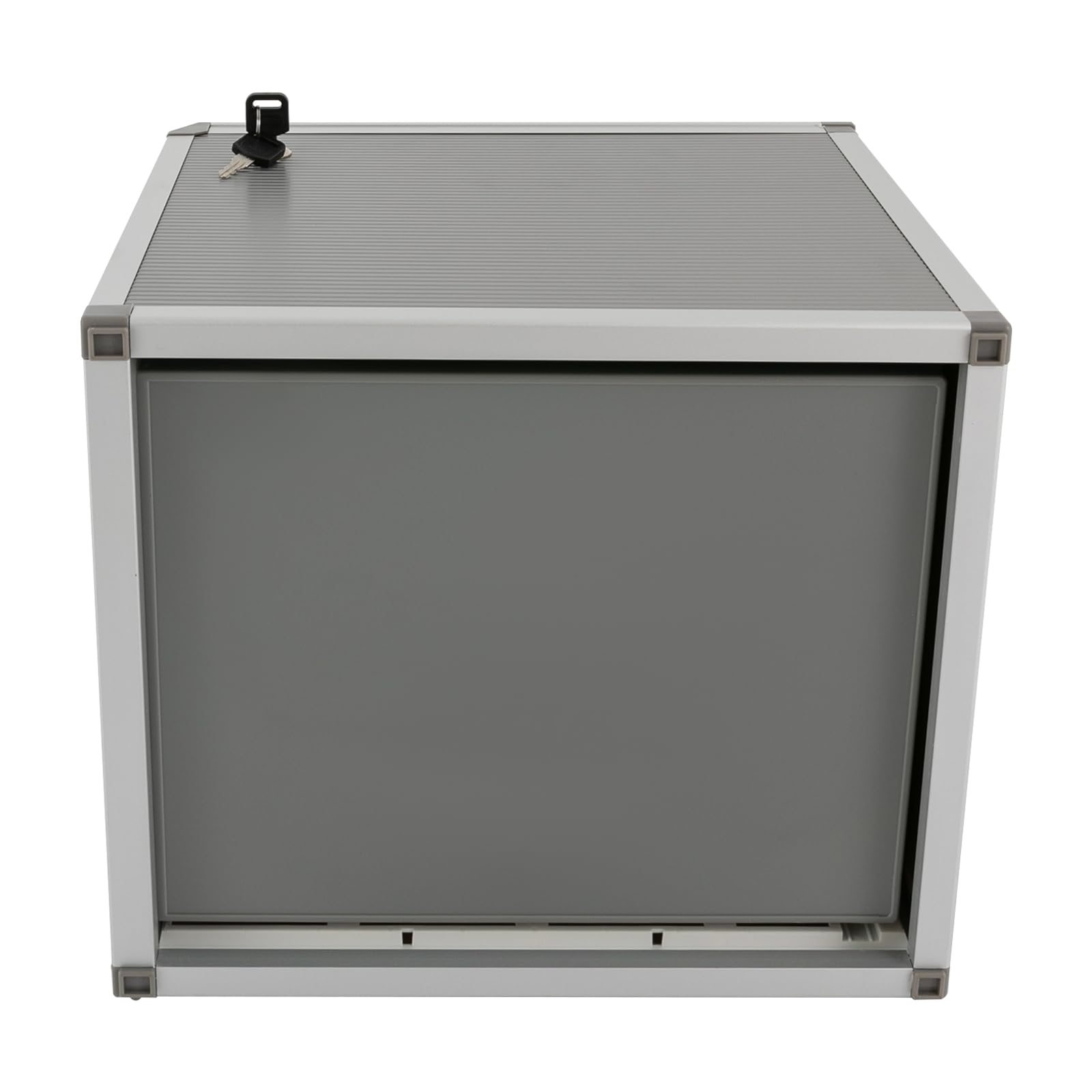 5 Fächer Metall Schubladenbox Abschließbar, Aluminiumlegierung, mit Beschriftungsfeldern, Dokumenten Aufbewahrung Ablagebox