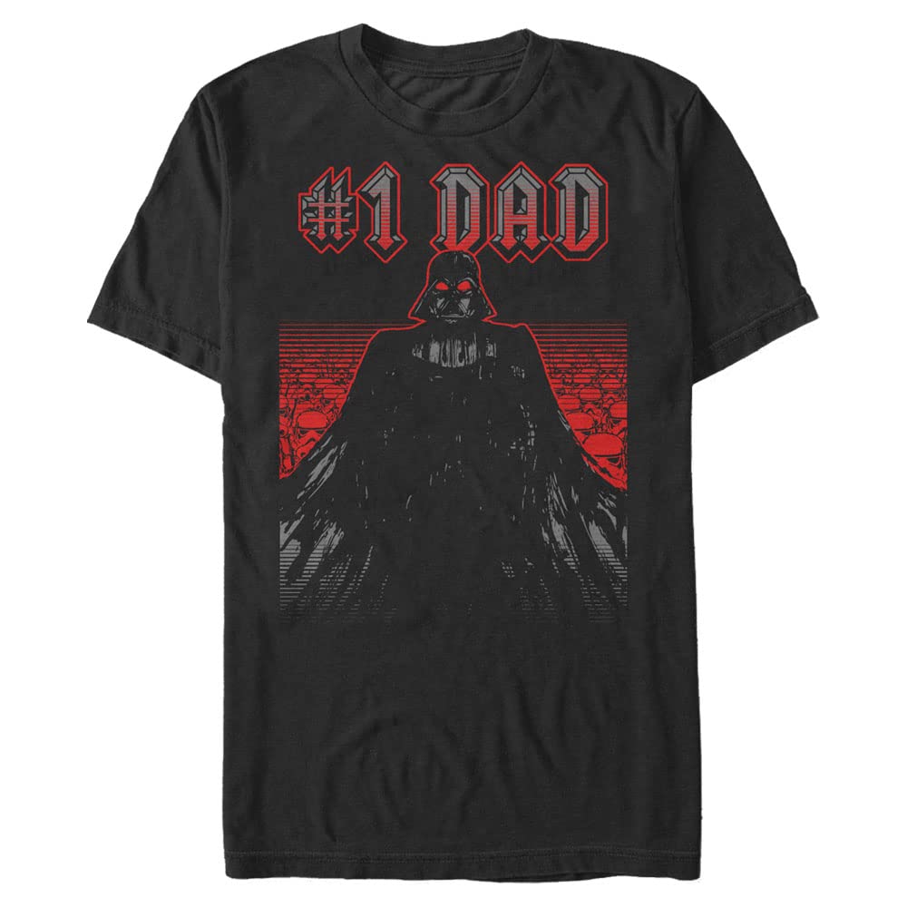 star warsBig & Tall Hashtag One Dad Men's Tops Short Sleeve Tee Shirt, Black, XX-Large