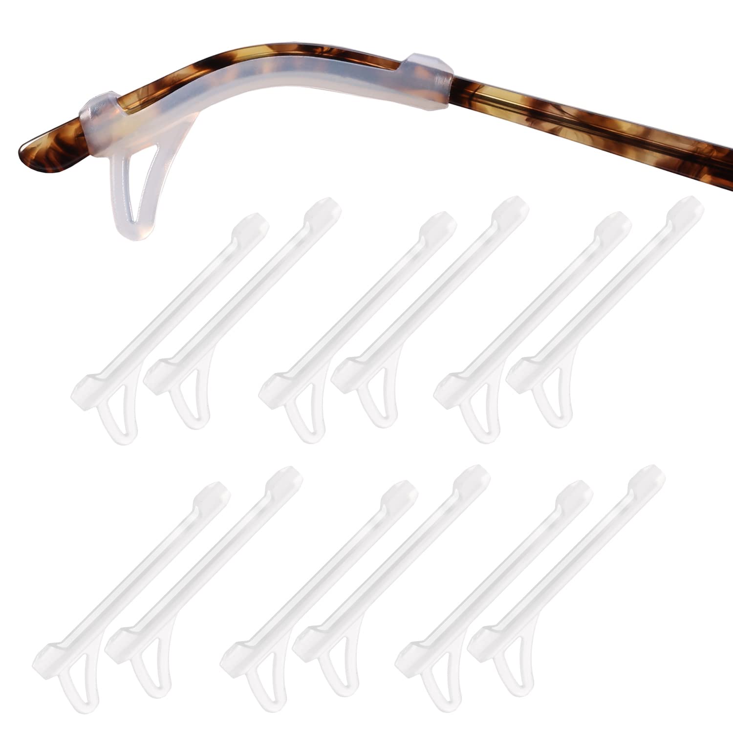 SMARTTOP Eyeglasses Ear Grips Sleeve-Upgrade anti-slip Silicone Eyeglasses Temple Tips Sleeve Retainer-Sleeve with Hook design-Soft and comfort