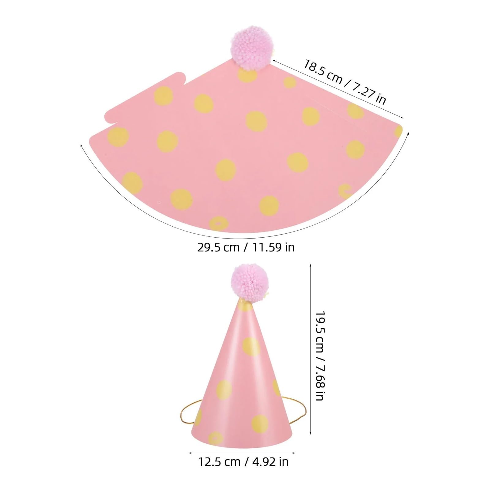 14-teiliges Geburtstags-Kegelhut-Set aus Papier mit Happy Birthday-Hut Für Die Feierlichkeiten