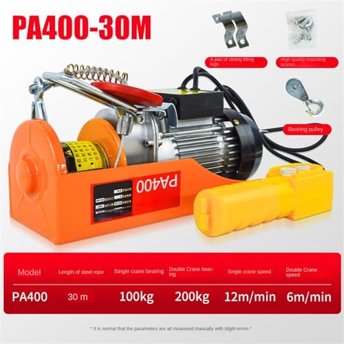 Polipasto eléctrico doméstico 220V PA400 30m miniatura 2