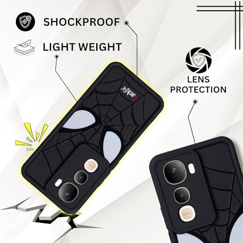 Image of DARKFIT Back Case Cover Compatible for Vivo Y400 Pro | Silicone Case | Camera & Body Protection| Shock Proof | for Vivo Y400 Pro | Color Black