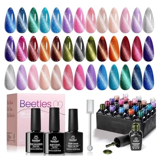 Beetles 20 Colors Cat Eye Gel Nail Set