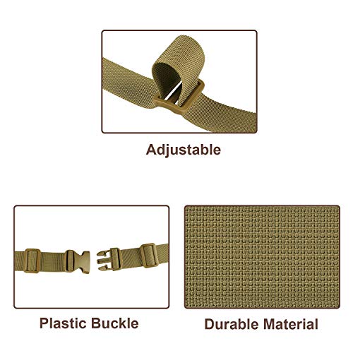 Image of MAGARROW 65 inch 1.5 inch Utility Straps with Buckle Adjustable, 4-Pack (Tan (4-PCS))