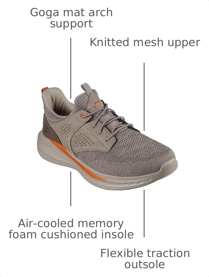 Image of Skechers Men's Streetwear Slade - Breyer Knitted Mesh Bungee Lace W /Quarter Cage Slip On