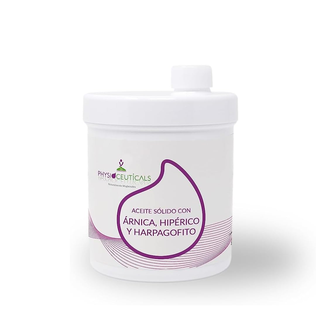 PHYSIOCEUTICALS - Aceite Sólido Masaje con Árnica, Hipérico y Harpagofito 1000ml - Fisioterapia Profesional y Quiromasaje