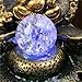 Elegant Ganesh Fountain – Indoor & Outdoor Water Feature, UV & Rainproof Resin Design with LED Illuminated Crystal Ball