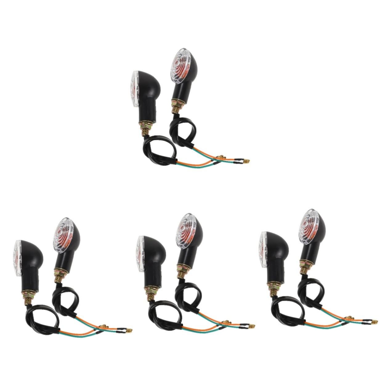 SOLUSTRE 8pezzi Lucine Indicatori Per Di Segnalazione Led Facili Da Installare Design Elegante Compatibili Con Atv e Scooter Con Luce Gialla