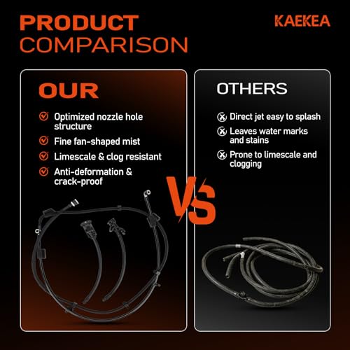 BB5Z-17A605-A AR3Z-17603-A Windshield Washer Hose and Wiper Nozzle Compatible with Ford Explorer 2011-2015 Replacement Flexible & Deform-resistant Strong Sealing Performance by kaekea - Image 4