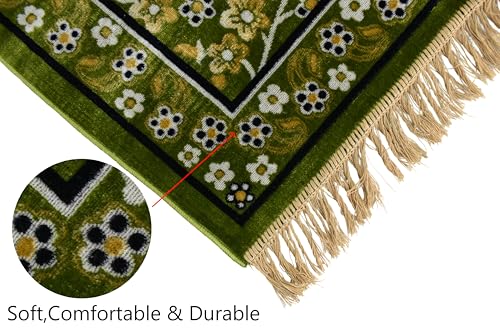 Image of Janamaz Prayer Mat - Turkey Soft Velvet Namaz Mat | Premium Aasan for Daily Salah, Janimaz Namaz, Comfortable & Durable Prayer Mat | 44x27 Inch, (06)