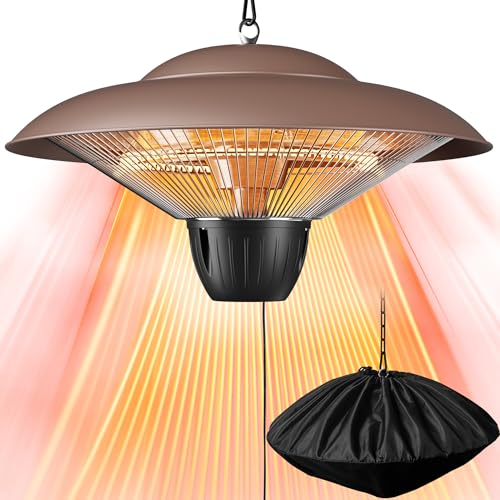 Patio Heater for Outdoor Use 1500W Electric Infrared Hanging Heater,