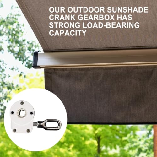 Engranaje de sinfín para toldo de terrazas y vehículos recreativos con adaptador 2