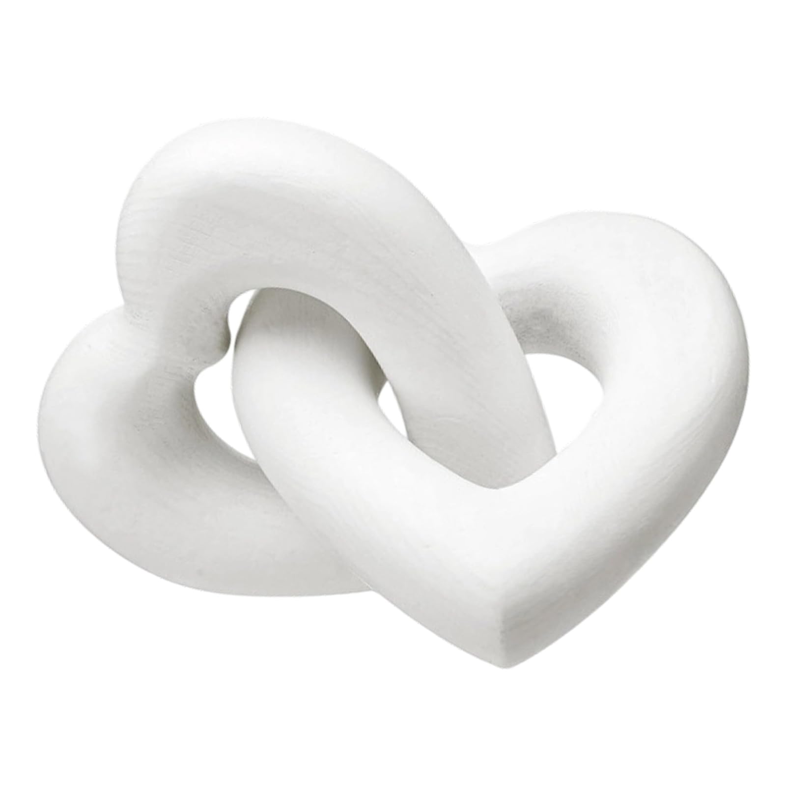 Avejjbaey Interlocks Heart Joined Together,Gift on Valentines,Engagement Wedding,Interlinked Heart Desktop Decors for Home Wooden Interlocks