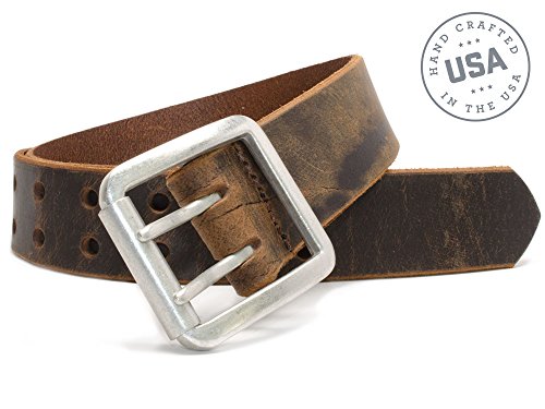 Ridgeline Trail Belt - Full Grain Leather Belt with Certified Nickel Free Double Pin Buckle4