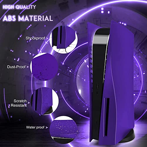 Image of New World Disc Edition Face Plates Cover Skins Shell Panels for PS5 Console, Playstation 5 Accessories Faceplate Protective Shell Replacement Plate Dustproof Anti-Scratch (Disk Galactic Purple)