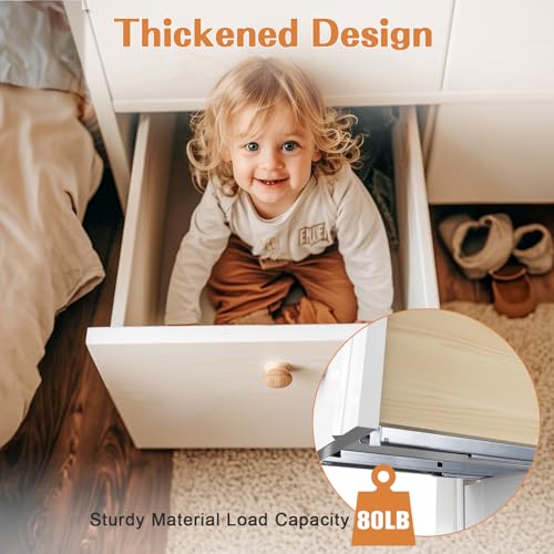 Probrico 2 Pairs 21 Inch Undermount Drawer Slides, Concealed Drawer Runners Bottom Mount Full Extension Soft Close Drawer Rails with Rear Mounting Brackets Locking Devices - Image 6