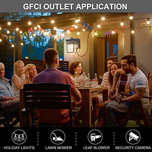 Image of Outdoor Porch Light with GFCI Outlet Built in, Dusk to Dawn Outdoor Lighting with Clear Glass Shade, Waterproof Outdoor Wall Sconce Exterior Lights for House Garage Front Door, Bulb Included(Gray) | Gray Exterior Lighting with Clear Glass Shade, Waterproof Wall Sconce for House Garage Front Door, Bulb Included