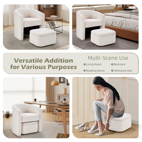Sillón Moderno Plegable Beige miniatura 7