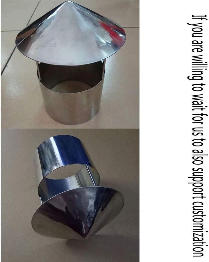 Copertura antipioggia in acciaio inox per canna fumaria tetto tubo di scarico stufa riscaldamento