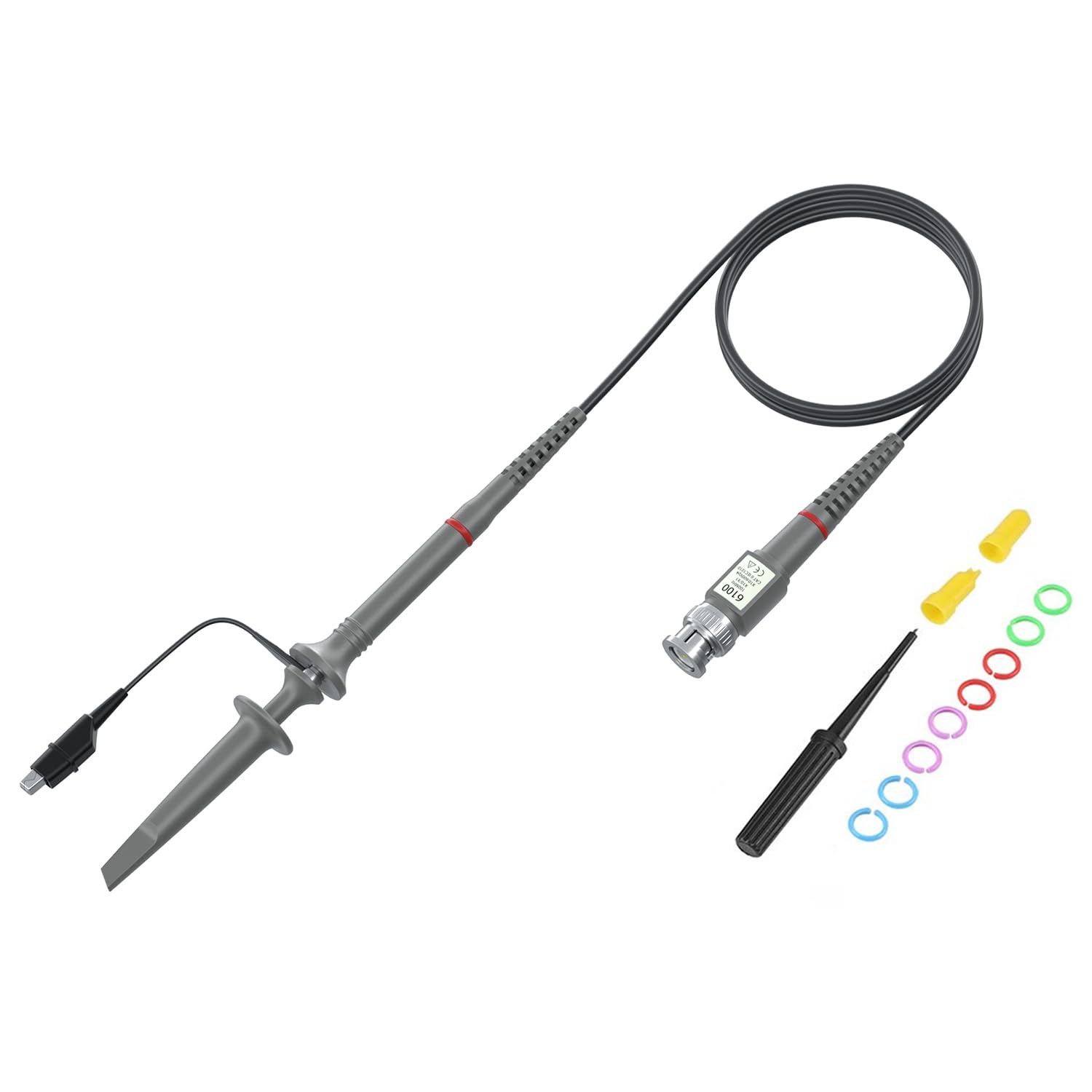 Sponsored Ad - P6100 Oscilloscope Clip Probes 100 MHz 600V DC High Sensitivity Oscilloscope Clip Probe 10: 1 and 1: 1 for DSO-TC2 / DSO-TC3 Oscilloscope Digital/Virtual/Handheld Oscilloscopes (2 Pack)