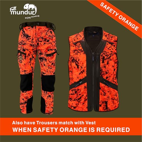 Full mundur Blaze Camo Orange Jagdweste Jagdsicherheit Leichte Weste für Erwachsene Unisex