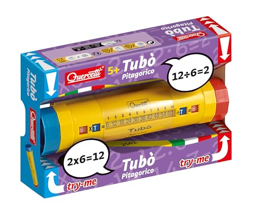 Quercetti Tubò Pitagorico Gioco Tabelline per Bambini 5+, Giochi Educativi Matematica per Sviluppo Pensiero,...