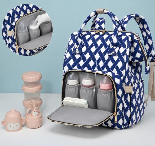 Image of ShopyVid Babies Diaper Bag for Mothers | Maternity Bag for Travel | New Born Baby Diaper Bag for Mother, Multi Compartments, Insulated Bottle Pockets (Waterproof, 17 litres)