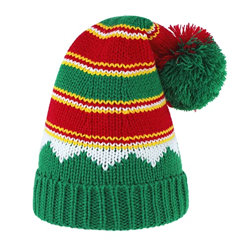 American Trends Christmas Santa Hat for Children Xmas Kids Knit Hat Soft Warm Baby Beanie for Baby Toddler Infant2
