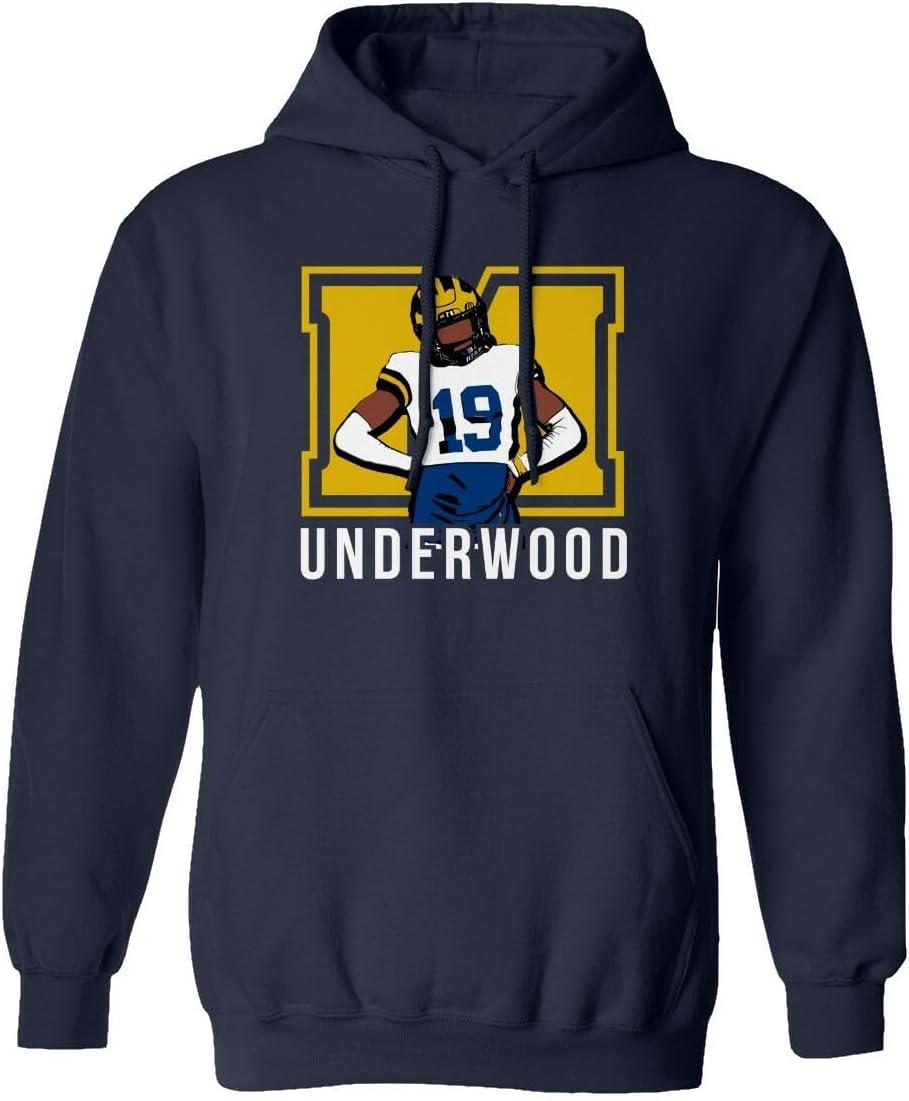 Underwood 19 Michigan Football Star Quarterback Unisex Hooded Sweatshirt