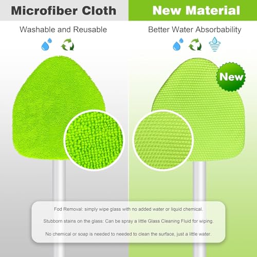 XINDELL 24-inch Windshield Cleaner Tool – Upgrade Large Head Car Interior&Exterior Window Cleaning Kit with Extendable Handle & 4 Microfiber Pads, Auto Wiper Brush for Car, Trucks, SUVs, RVs & Home - Image 5