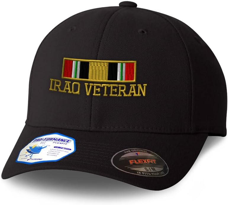 Custom Flexfit Hats for Men & Women Iraq War Veteran A Embroidery Insignias Polyester Dad Hat Baseball Cap
