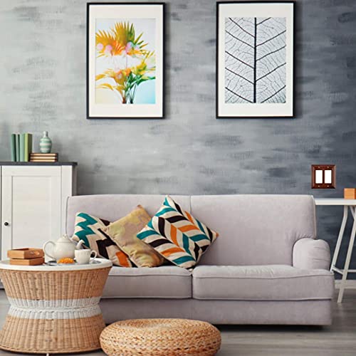 Pack Of 2 Wall Plate Outlet Switch Covers By Sleeklighting | Decorative Dark Brown Mahogany Look | Variety Of Styles: Decorator/Duplex/Toggle / & Combo | Size: 2 Gang Decorator #TOP3