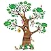 DECOWALL DL-1709 Albero Gigante Animali Adesivi da Parete Decorazioni Parete Stickers Murali Soggiorno Asilo Nido Camera da Letto per Bambini
