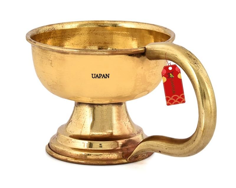 Image of UAPAN Brass Dhunuchi, Durga Puja | Dhoop Dani | Traditional Incense Burner for Puja Diya(Pack of 1,11 cm)