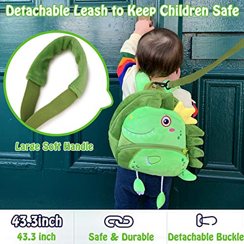 VX VONXURY Toddler Backpack,Cute Plush Small Preschool Backpack with Leash Gift for Little Boys Girls Kids with Chest Strap2