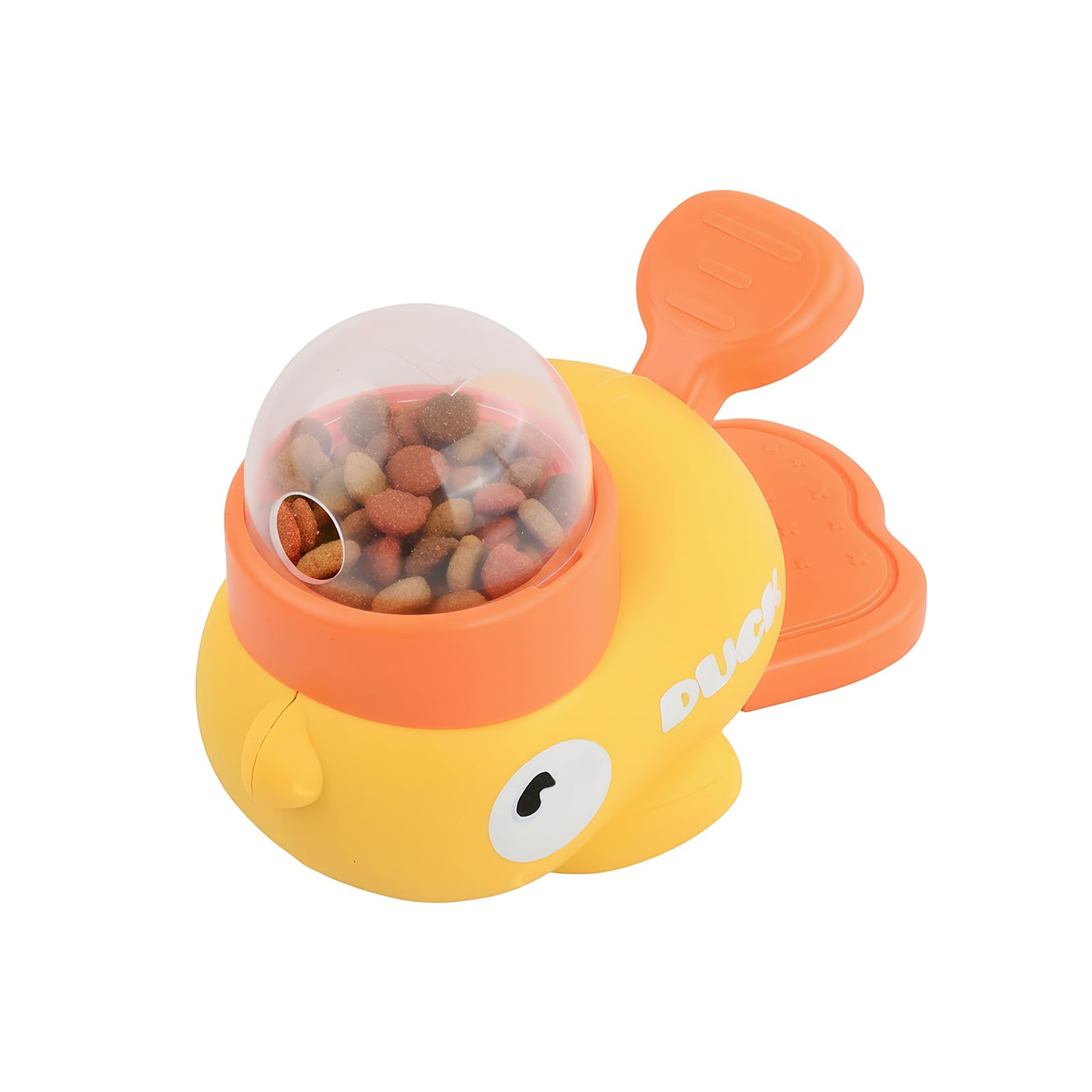 Interactive Dog Toys and Cat Treat Dispenser, Duck-Shaped Puzzle Feeder for Dogs and Cats, Slow Feeder Dog Treat Toy for Boredom Relief, Mental Stimulation and IQ Training, Adjustable Outlets