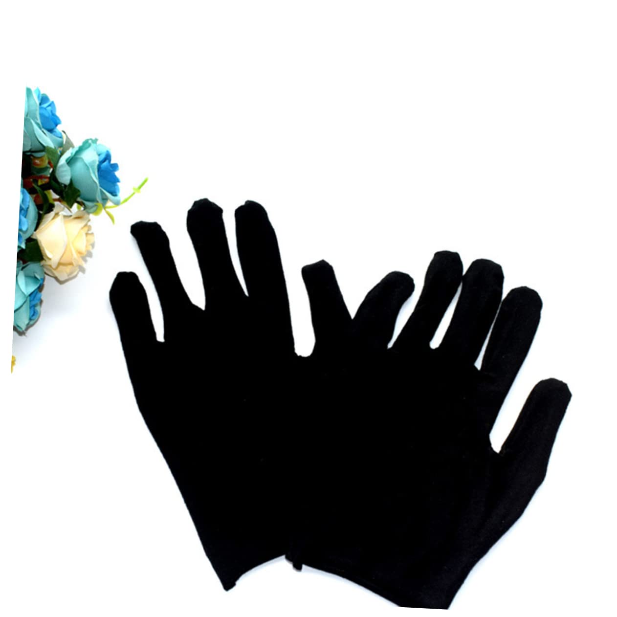 Zerodeko Guantes de Trabajo de Algodón Negro 12 Pares para Jardinería