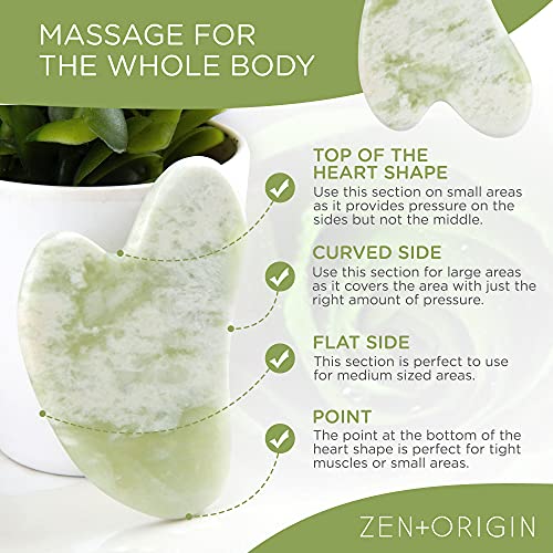 Zen + Origin ZO-JRGSL-SILV Jade Roller And Gua Sha Set thumb #2