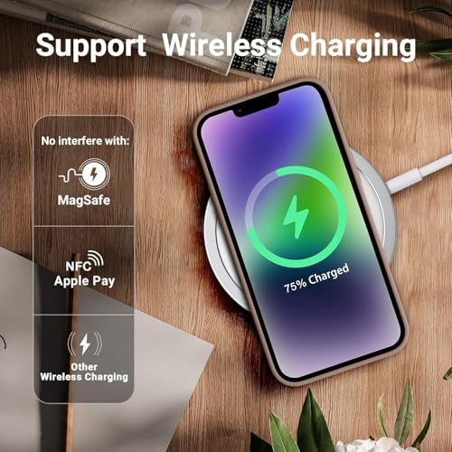 Image of VONZEE Liquid Silicone Case with Microfiber Coushioning Compatible for iPhone Xr Shockproof Slim Back Cover, Gel Rubber Full Body Protection - Brown