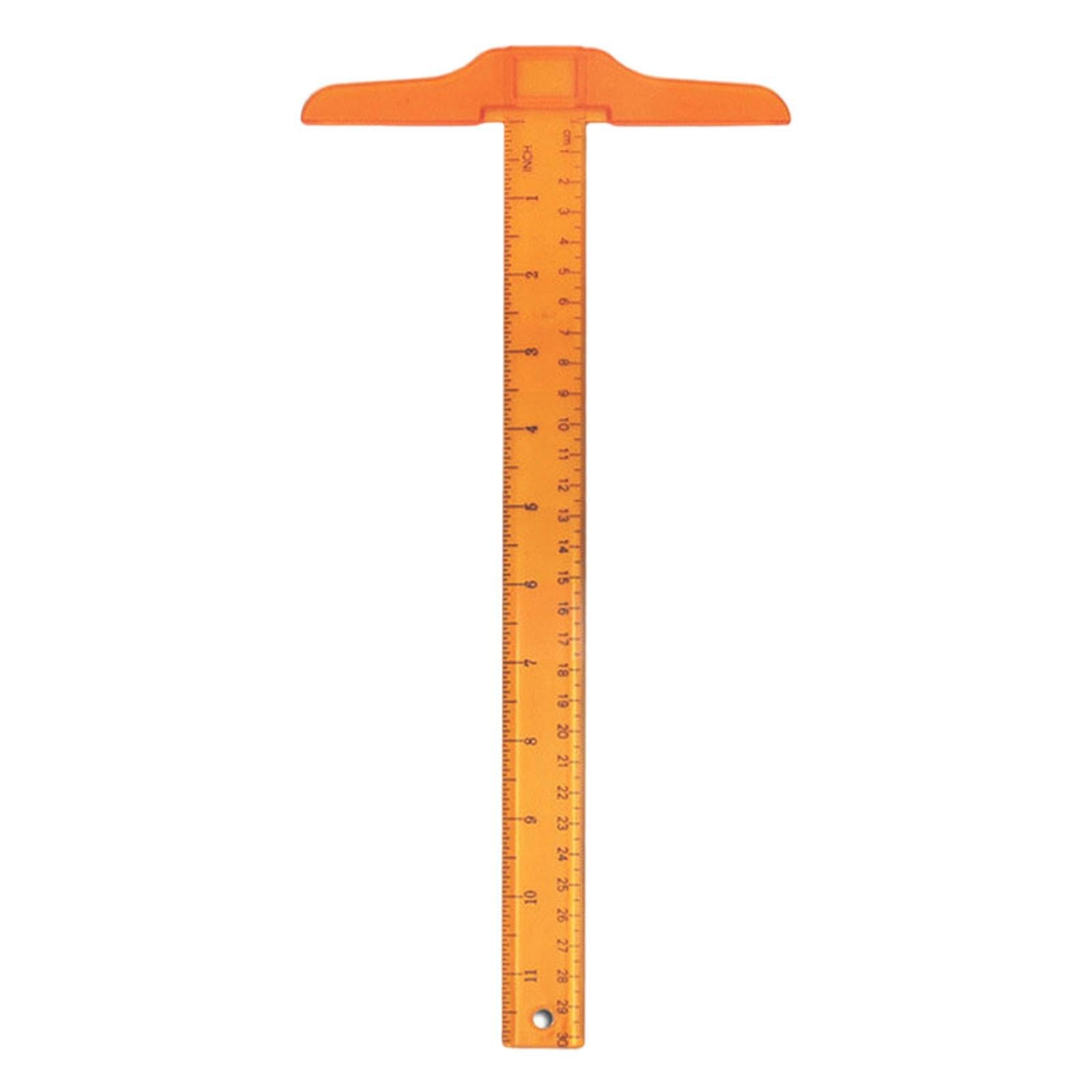 Zambuph Designed With Plastic Head Is Convenient To Calibrate On Each Side Of T-Square Ruler. T Square Ruler Transparent 12 Inch Drafting Dots Plastic