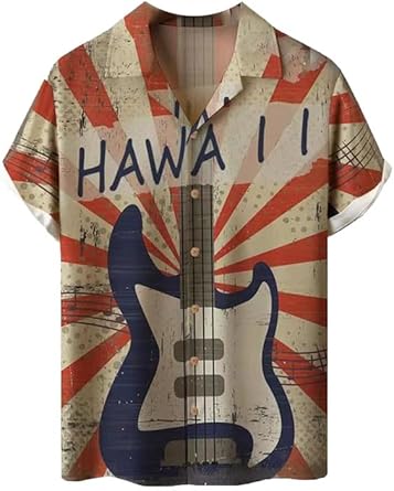 JYJFORYOU Chemise Vintage Pour Hommes Chemises à Manches Courtes