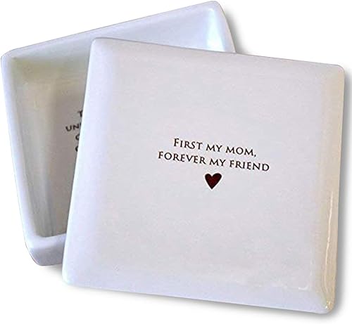 Personalized Mother's Day Gift, Mother's Day Present, Mom Gift, Mom Wedding Gifts - First My Mom, Forever My Friend- Square Keepsake Box