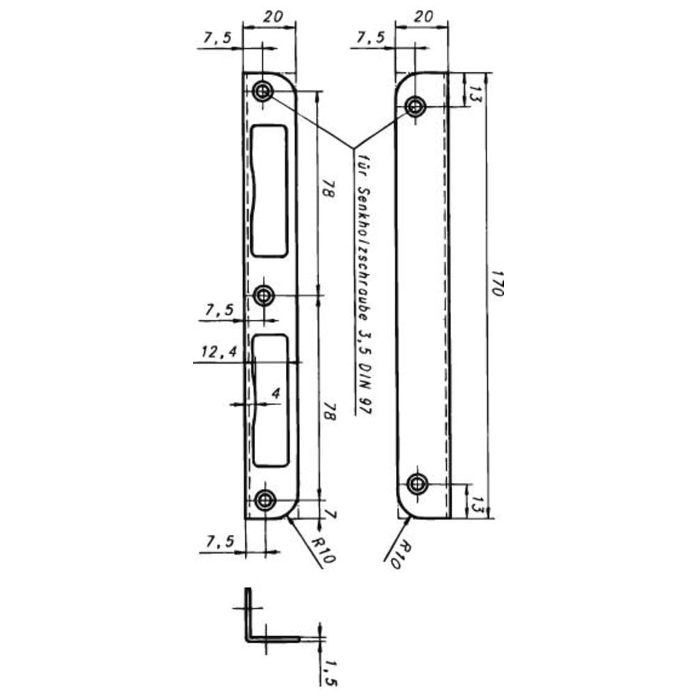 PLAQUE DE R PARATION De Serrure Bille De Porte Pignon Mort Pack De 2
